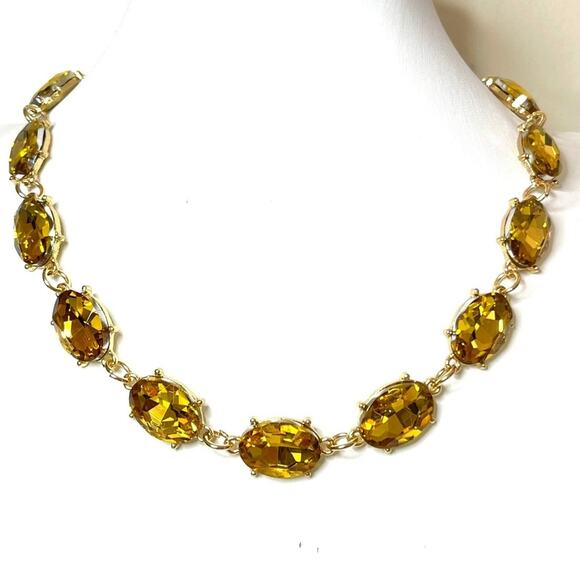 NEW Necklace Chunky Gold Rhinestone 16" 18" 20" High End Jewelry Devil wears m10 - Picture 2 of 4